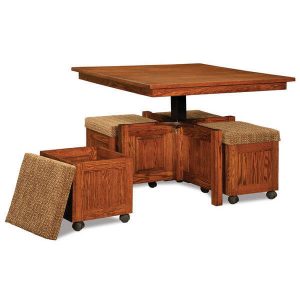 5pc. Square Table Bench Set AJW55Q Open AJ Woodworking