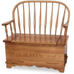 Bent Feather Bow Bench AJW10436 A J Woodworking