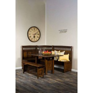 Classic Mission Dining Nook Set AJW1000DN AJ Woodworking