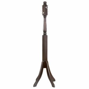 H013199 Fluted Hall Tree w brushed nickel brown maple espres 2