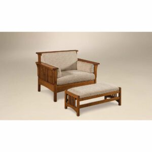 HighBackSlat Chair Footstool