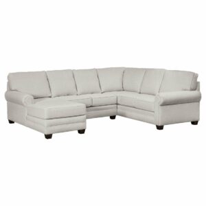 LuxHome Seating Ellington RAF Corner Sofa Armless Loveseat LAF Chaise Panel Arm