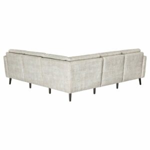 LuxHome Seating Serene 5 Seat Sectional Tear Drop Arm Back