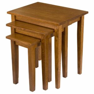 N050312 R Shaker Nesting Tables Set qtr sawn white oak micha