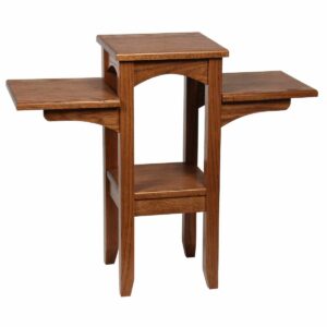 P121500 Plant Stand 3 Tier Oak