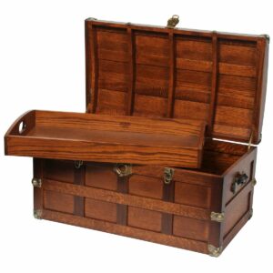 T203000W Trunk Steamer qtr sawn cedar bottom open